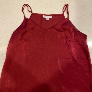 Medium Satin Burgundy Tank Top/Blouse from Target